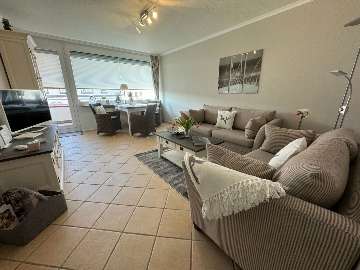 Ferienwohnung im Haus Strandstr.22 Strandläufer- App. 51 Westerland - Wohnbereich