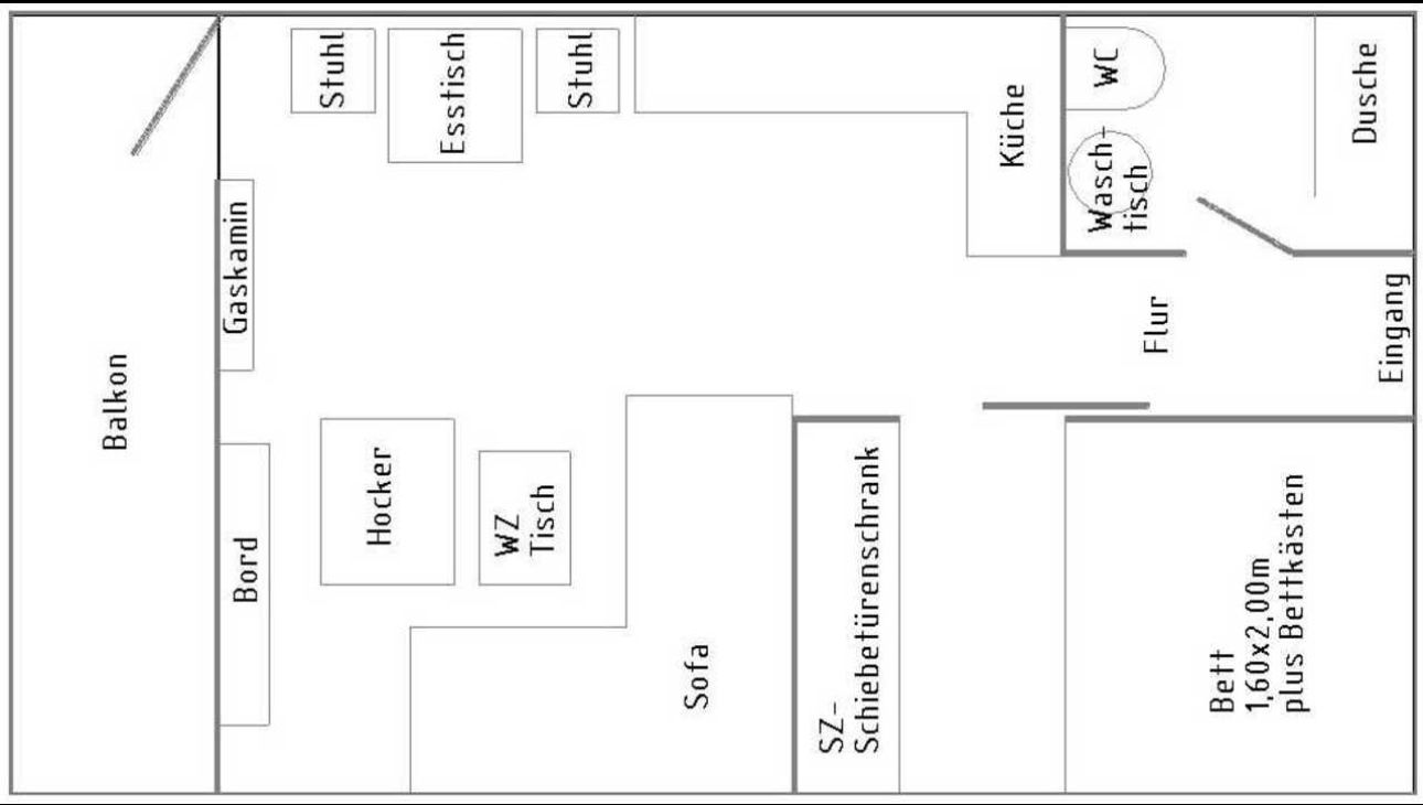 Ferienwohnung Brandenburgerstr. 11 - Dühne16 mit kleinem Meerblick Westerland - Grundriss