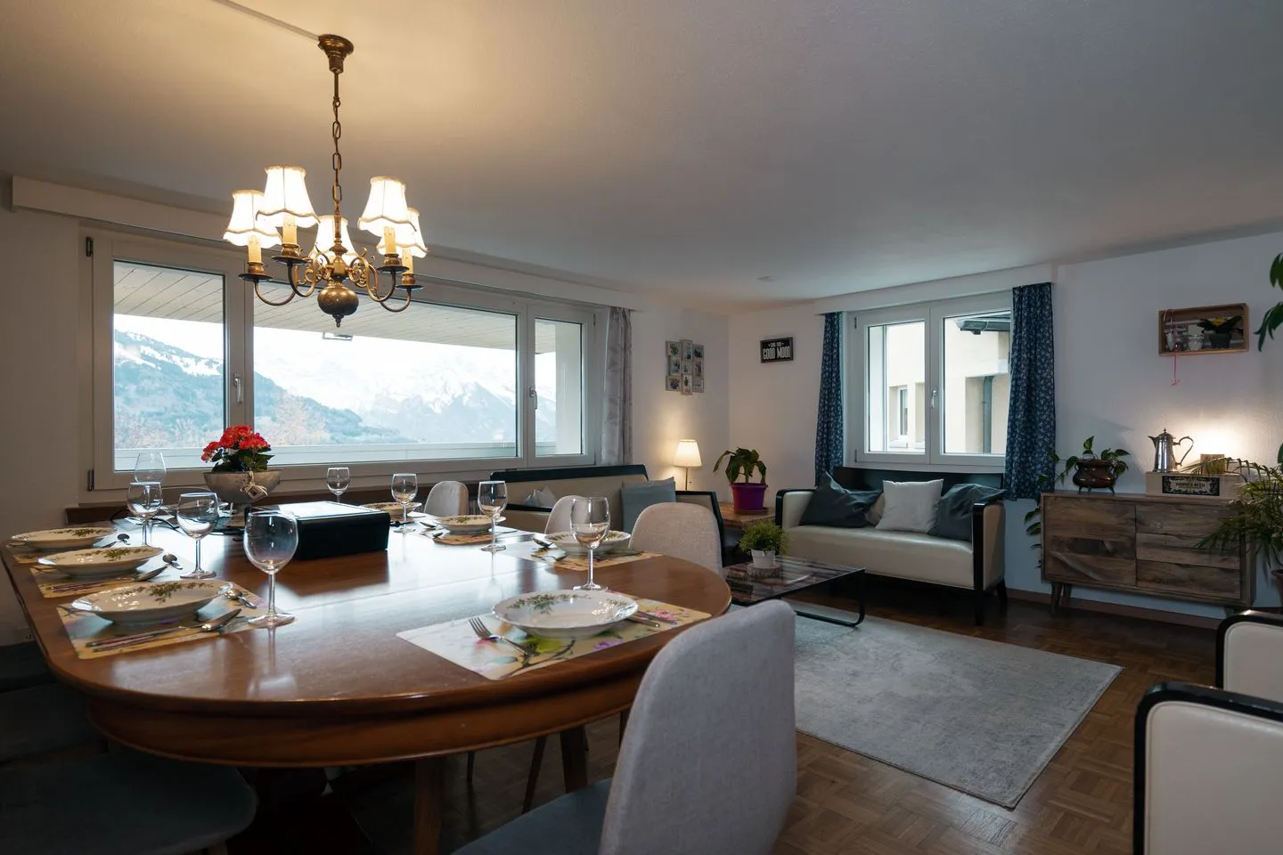 Apartment Casa Grande Amden - Wohnzimmer