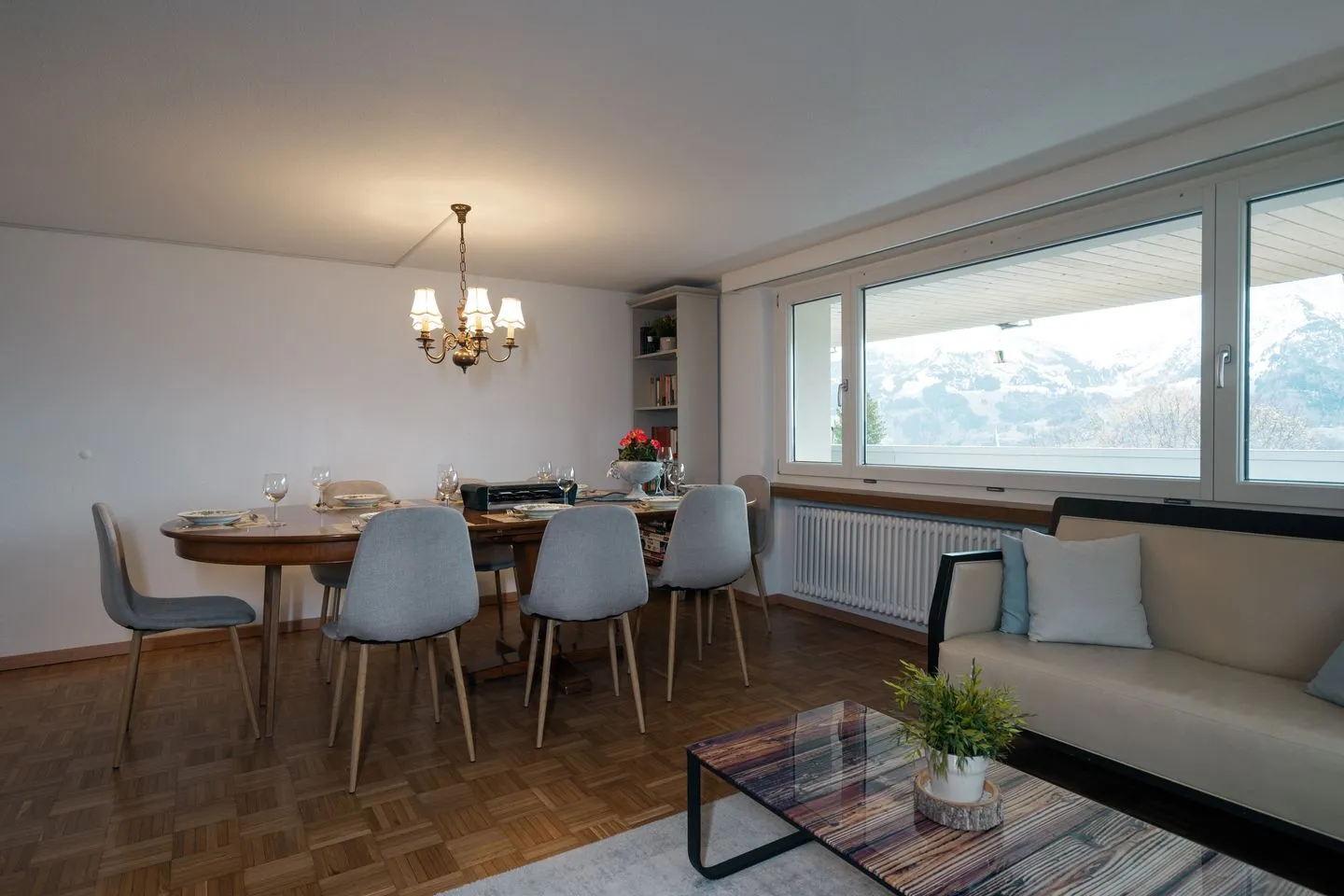 Apartment Casa Grande Amden - Wohnzimmer