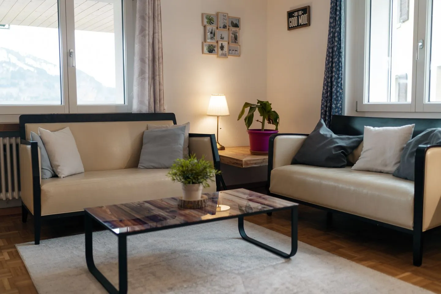 Apartment Casa Grande Amden - Wohnzimmer