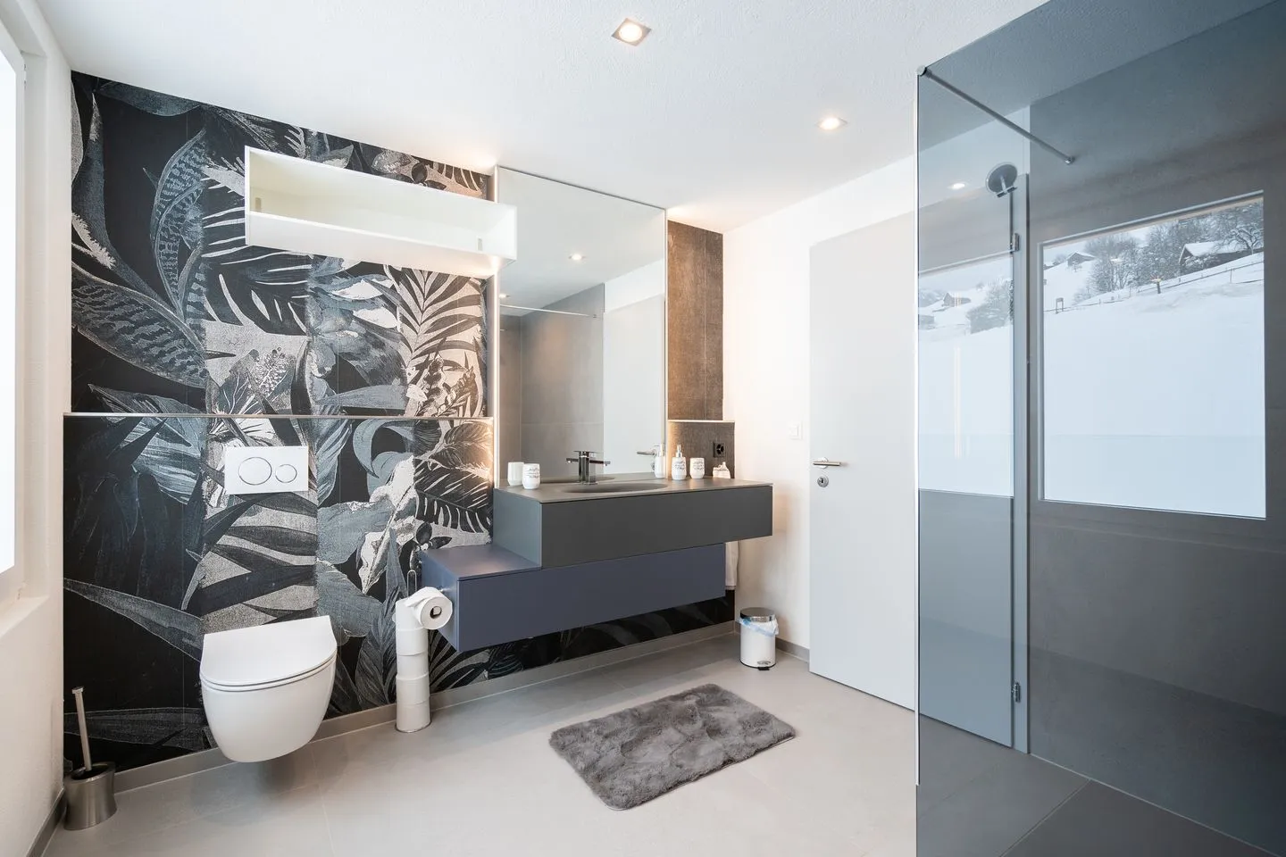 Chalet Lehni mit separatem Apartment Amden - Badezimmer