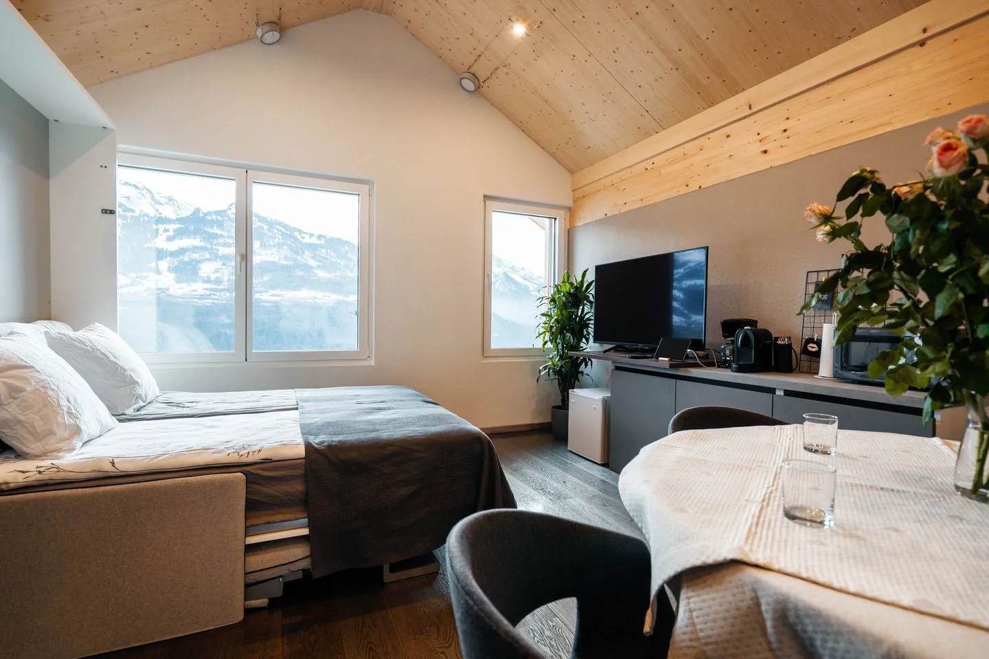 Chalet Lehni mit separatem Apartment Amden - Schlafzimmer