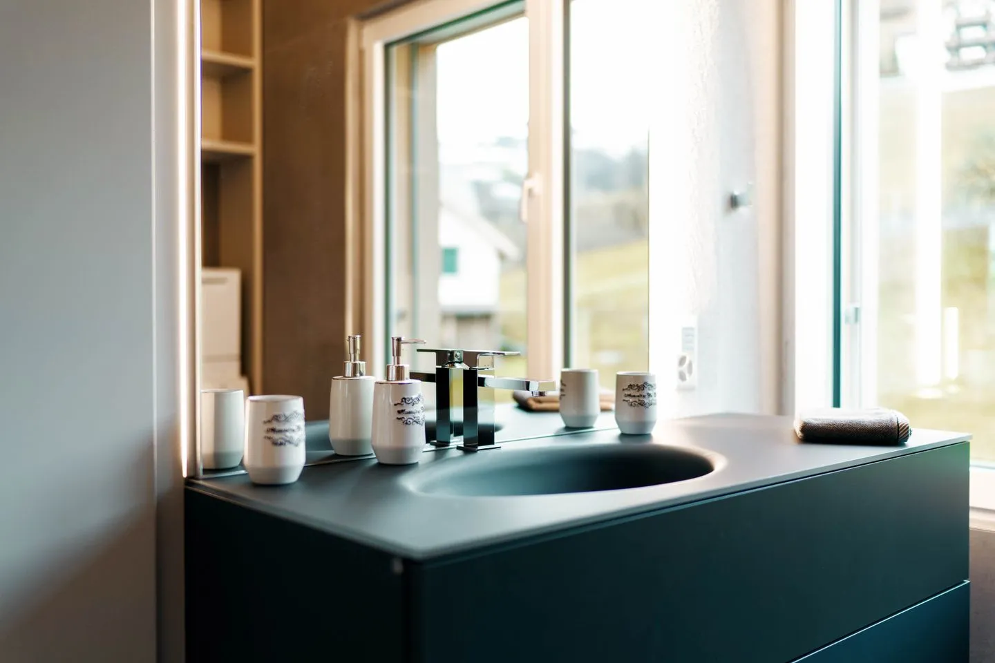 Chalet Lehni mit separatem Apartment Amden - Badezimmer
