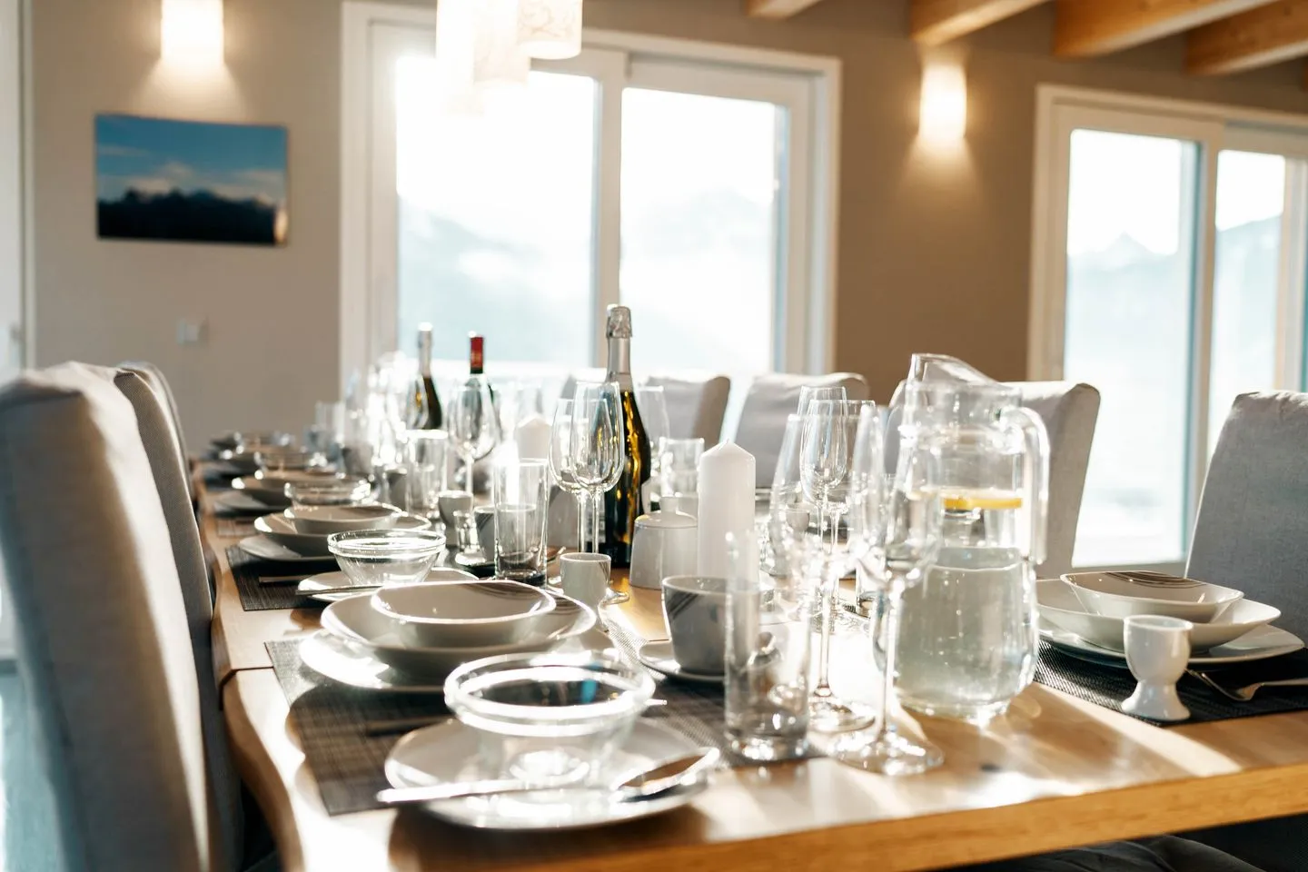 Chalet Lehni mit separatem Apartment Amden - Wohnzimmer