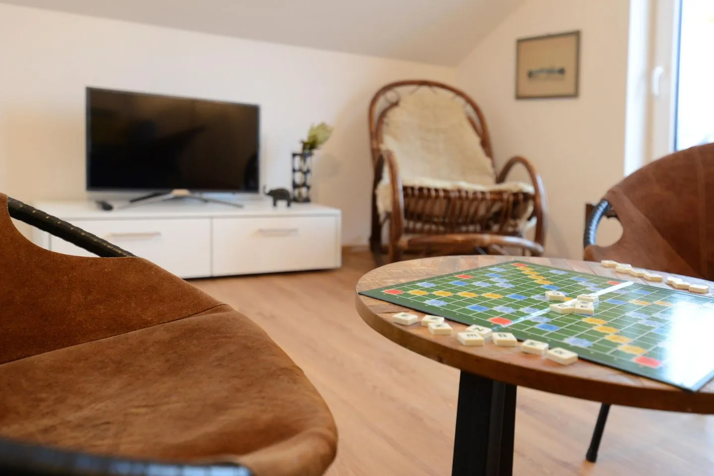 Entdeckerferien - Apartment Bergblick 7/1 OG mit Balkon Bodensee - Wohnzimmer