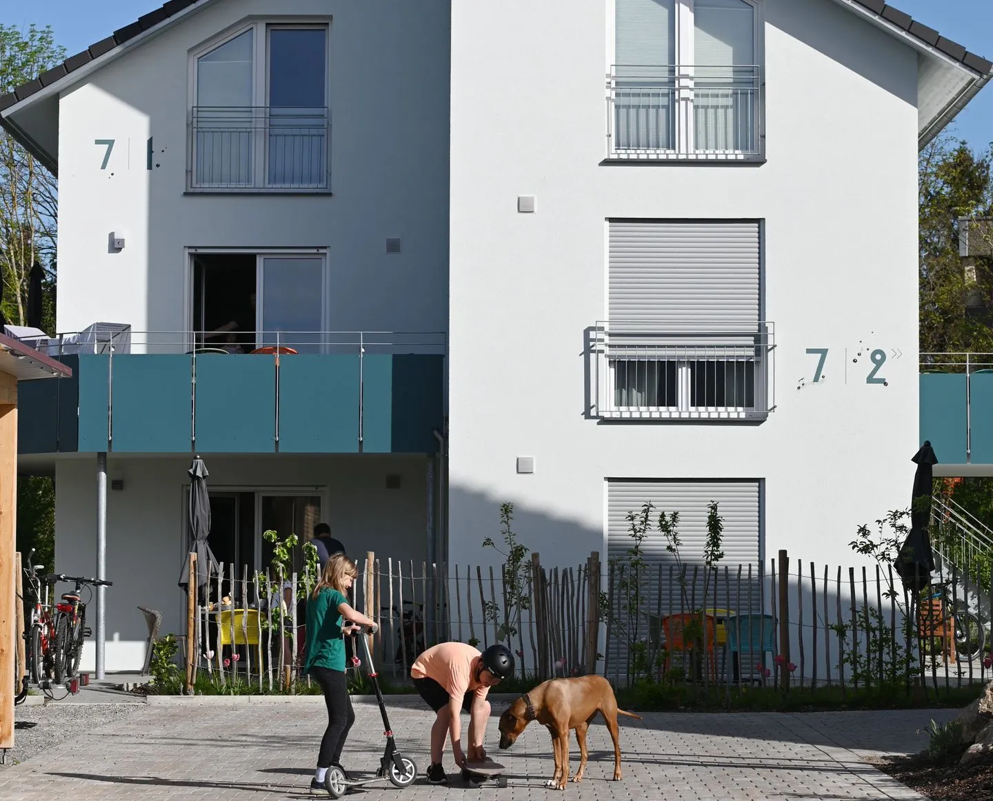 Entdeckerferien - Apartment Bergblick 7/1 OG mit Balkon Bodensee - Fassade / Eingang
