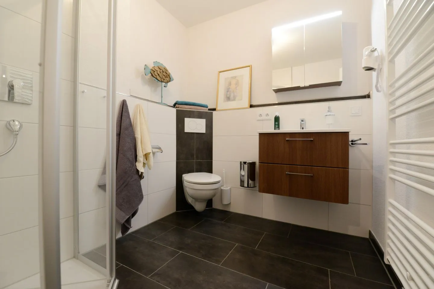 Apartment mit teilüberdachter Terrasse 7/2 EG Bodensee - Badezimmer