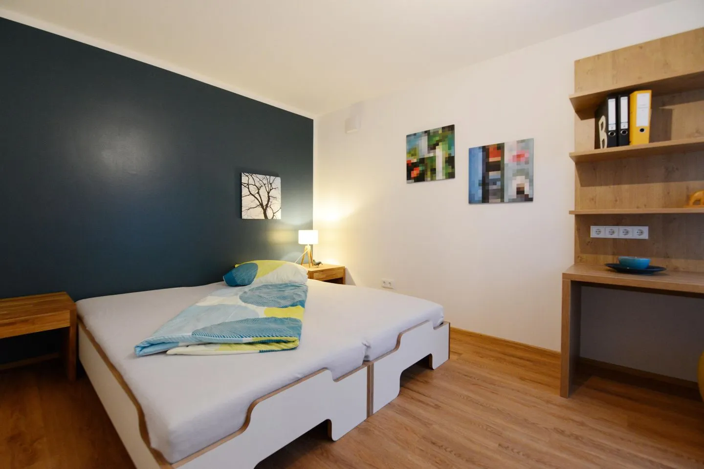 Apartment mit teilüberdachter Terrasse 7/2 EG Bodensee - Schlafzimmer