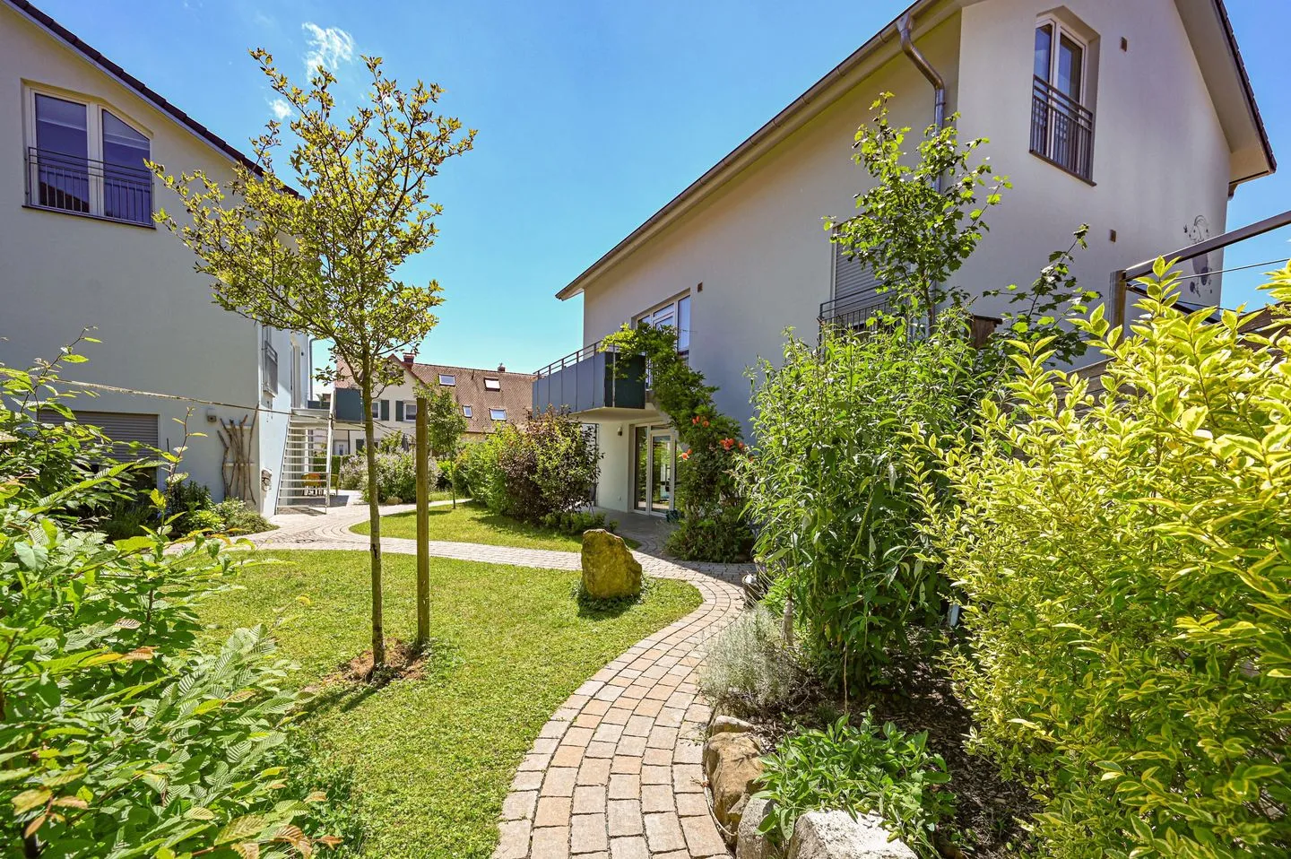 Apartment Gartenblick 7/4 EG mit überdachter Terrasse Bodensee - Garten