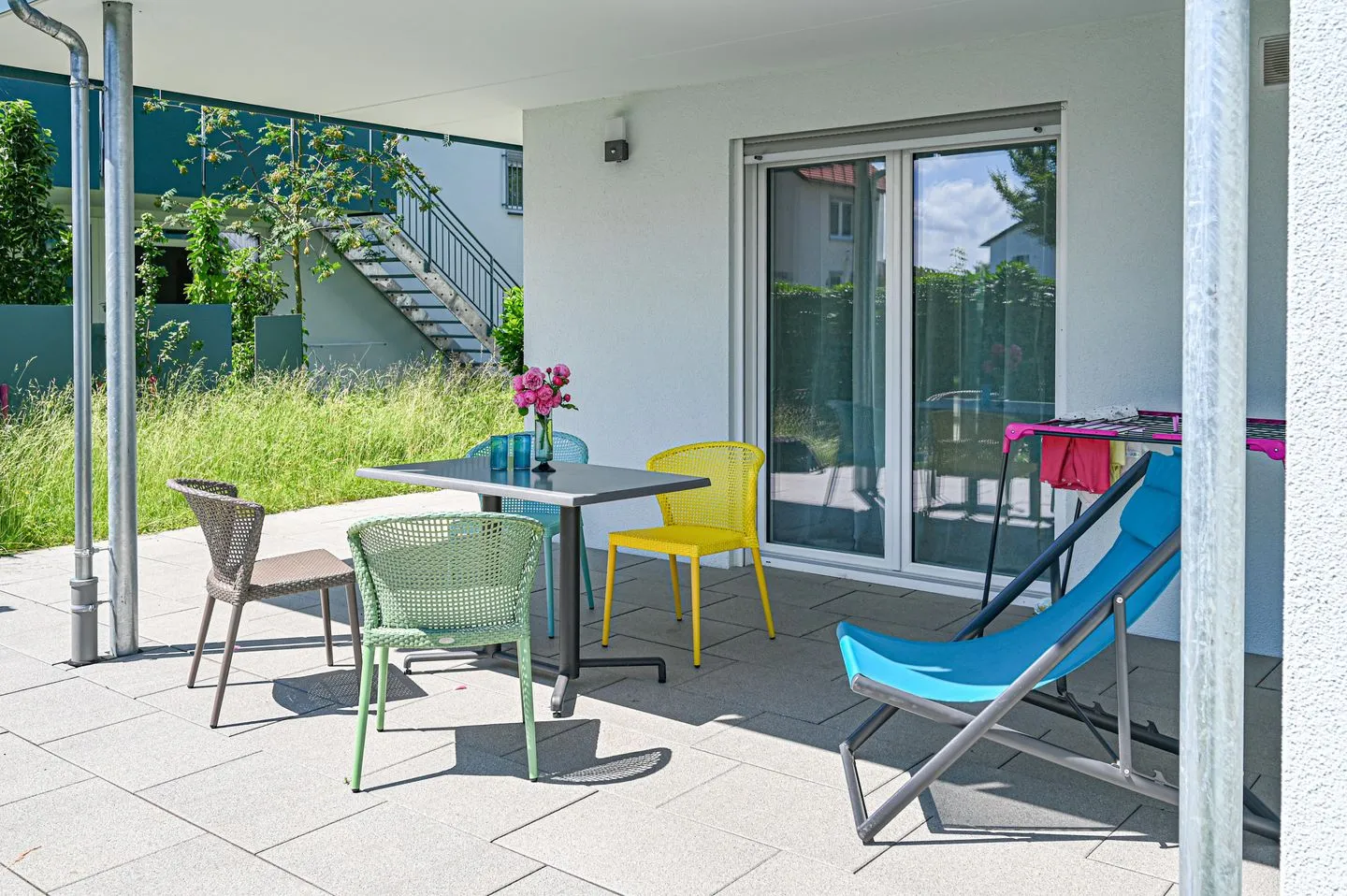 BARRIEREFREI mit überdachter Terrasse 7/7 EG Bodensee - Terrasse