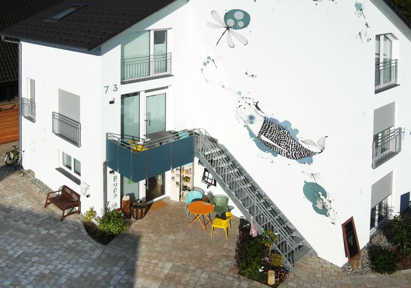 BARRIEREFREI mit überdachter Terrasse 7/7 EG Bodensee - Vogelperspektive