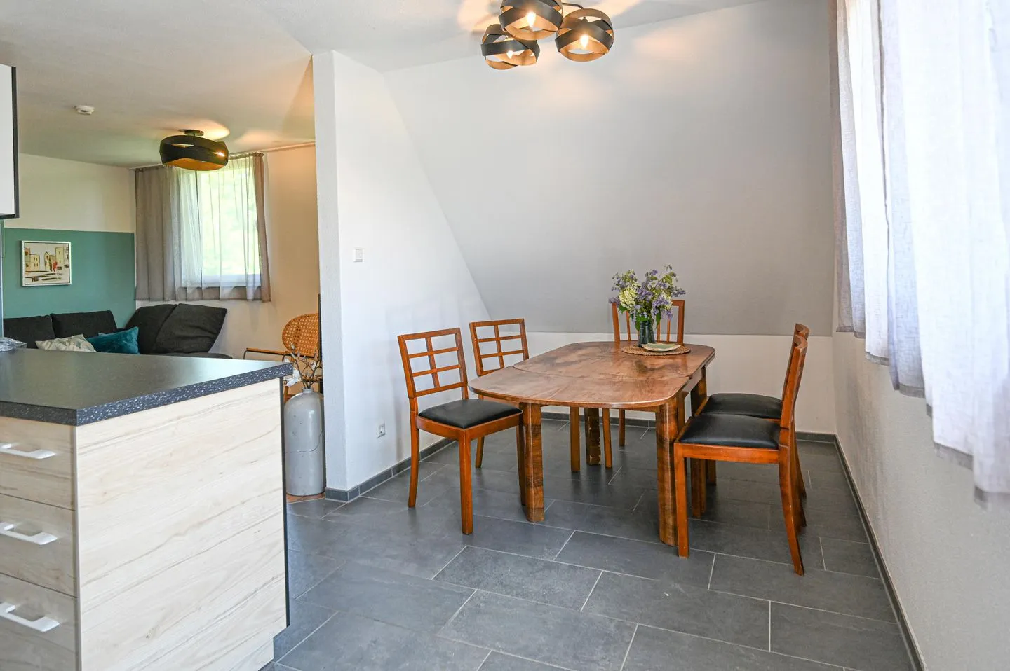 Apartment Gartenblick 7c mit überdachtem Balkon Bodensee - Wohnzimmer