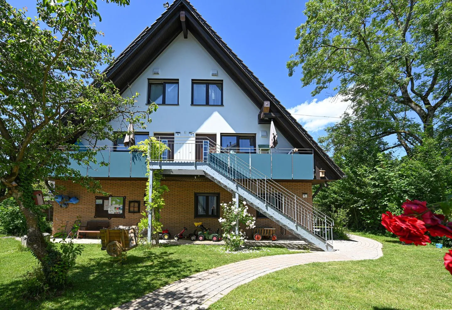 Apartment Gartenblick 7c mit überdachtem Balkon Bodensee - Fassade / Eingang
