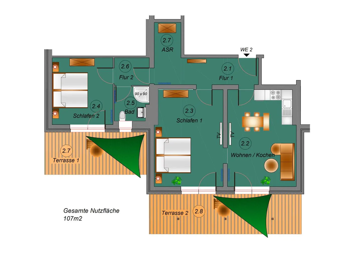 Wohnung 2 - Suite Widar Lobbe - Grundriss