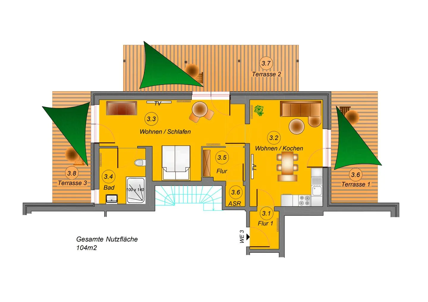 Wohnung 3 - Suite Vali Lobbe - Grundriss