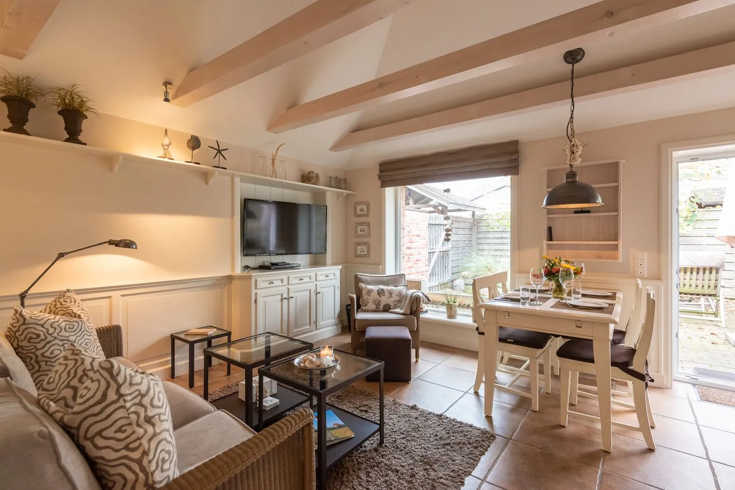 Haus Sonnenstrahl, Strandhaus Westerland - Wohnzimmer