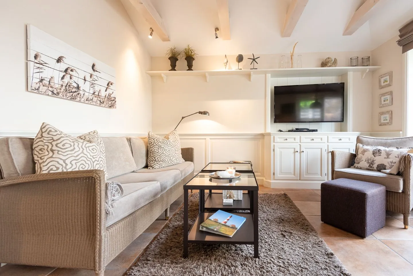 Haus Sonnenstrahl, Strandhaus Westerland - Wohnzimmer