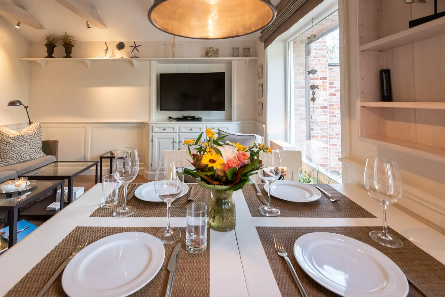 Haus Sonnenstrahl, Strandhaus Westerland - Wohnzimmer