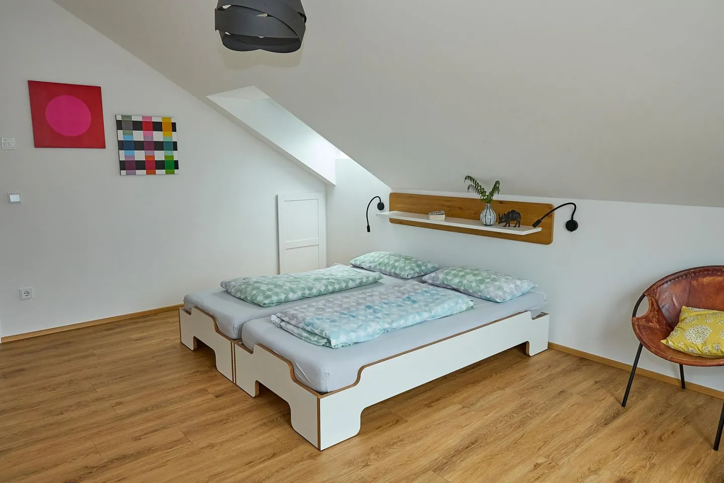 Apartment 7/8 DG mit Bergblick Bodensee - Schlafzimmer
