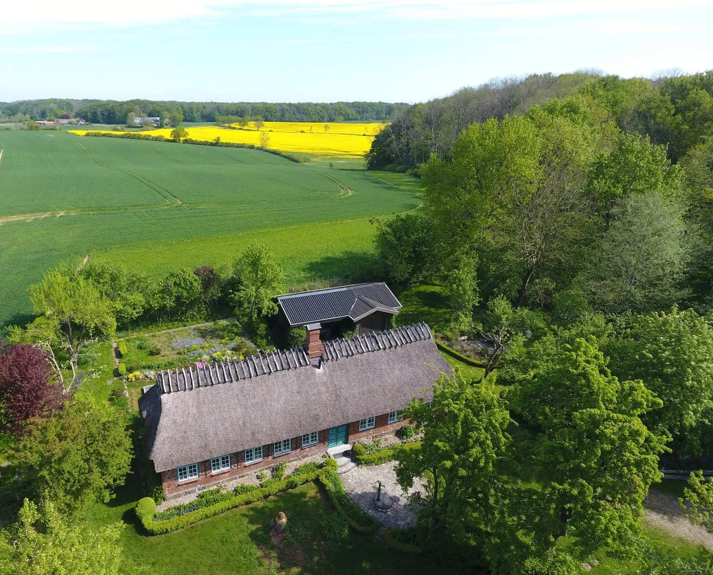 Reetdachkate Fuchsgraben Steinbergkirche - Wald, Felder und Wiesen rund um die Reetdachkate