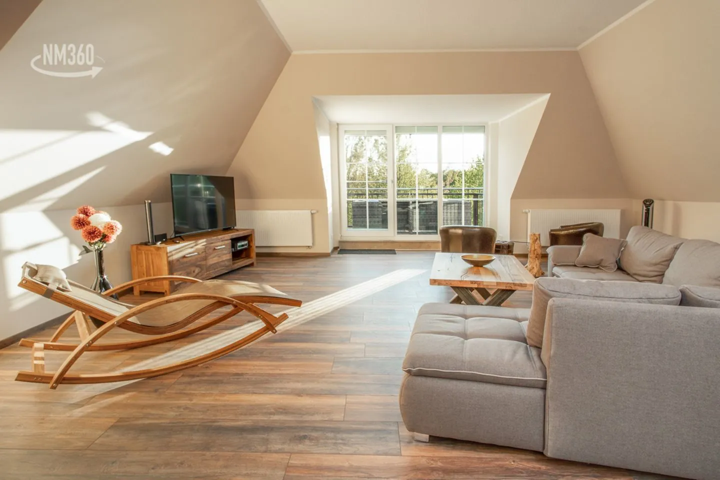 Wohnung 8 - Suite Odins HALLE Lobbe - Wohnzimmer