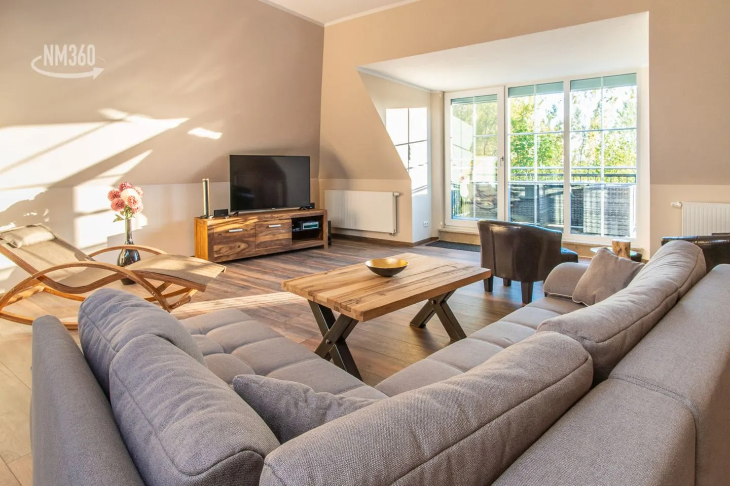 Wohnung 8 - Suite Odins HALLE Lobbe - Wohnzimmer