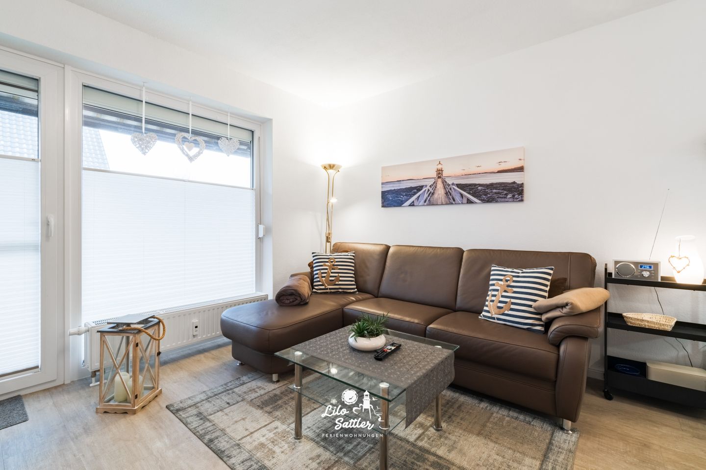 Ferienwohnung  "Küstenherz", Wohnzimmer, Sofa