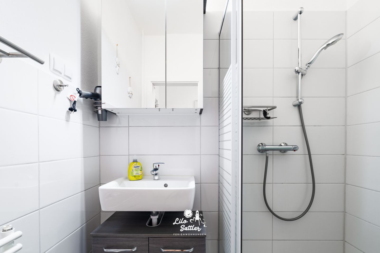 Ferienwohnung  "Küstenherz", Duschbad