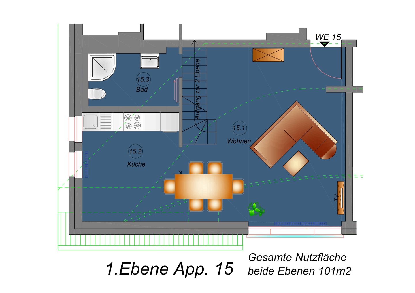  Wohnung 15 - Suite Bragi Lobbe - Grundriss