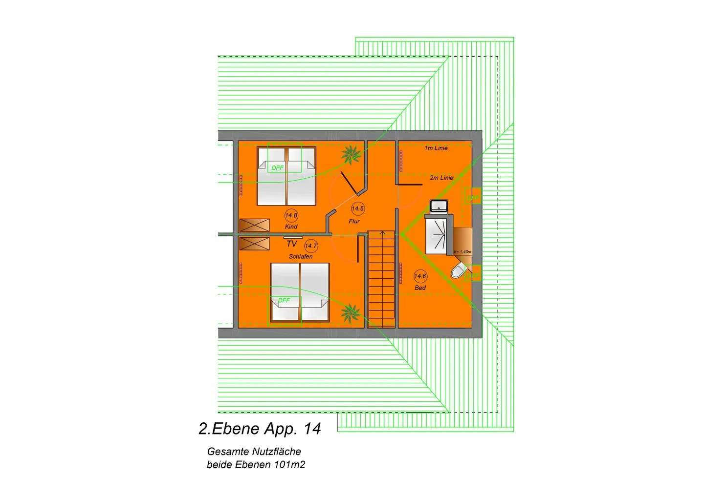 Wohnung 14 - Suite Baldur Lobbe - Grundriss