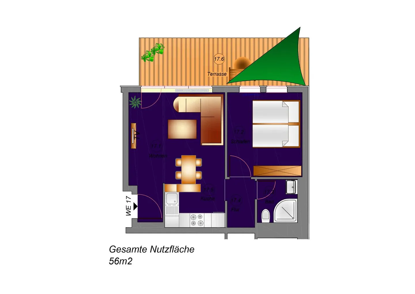 Wohnung 17 Lobbe - Grundriss