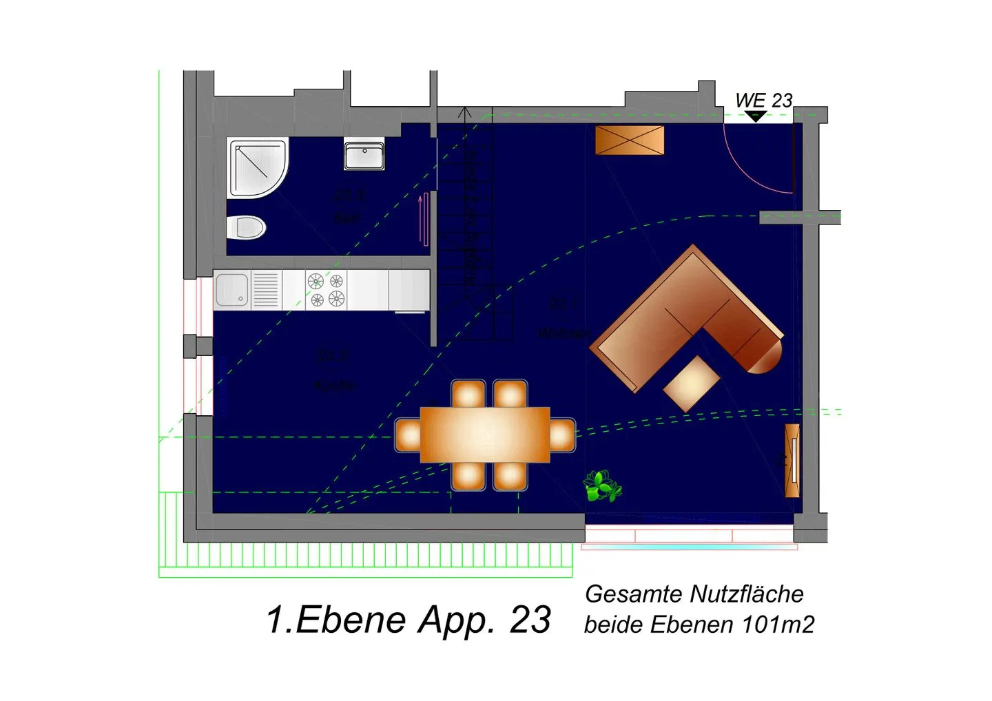 Wohnung 23 - Suite Magni Lobbe - Grundriss