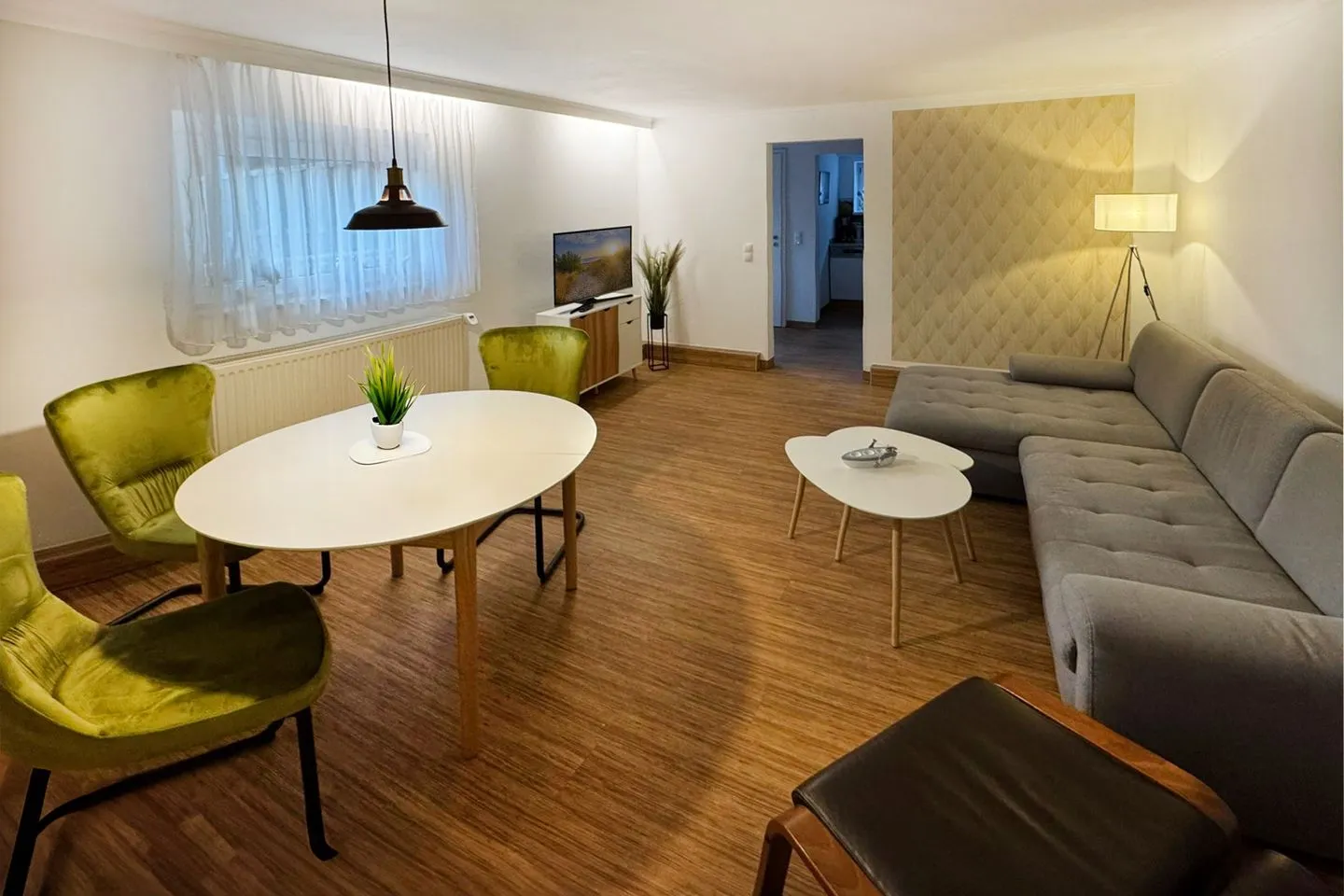 Uns Schilfhus App. Strandgut Ostseebad Heringsdorf - Wohnzimmer