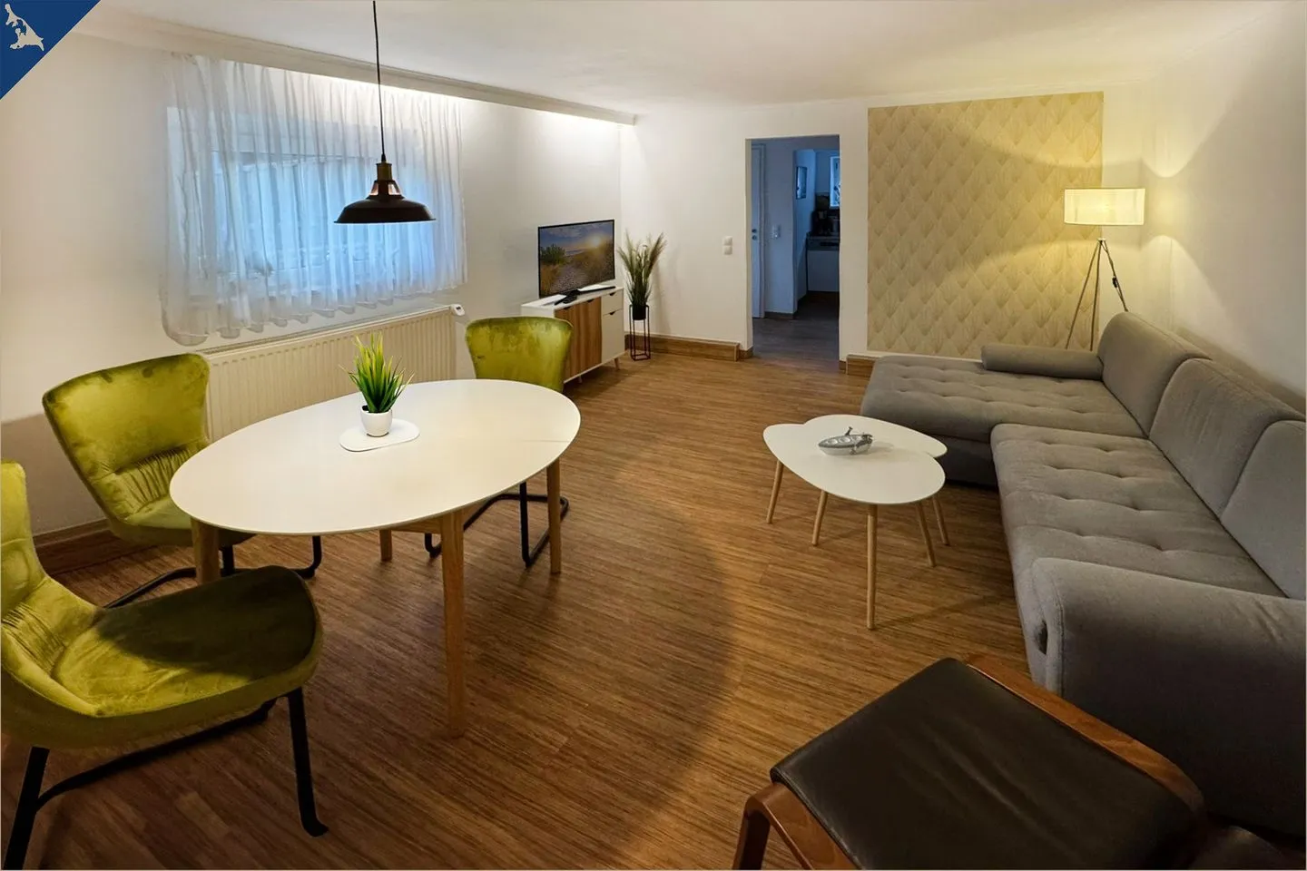 Uns Schilfhus App. Strandgut Ostseebad Heringsdorf - Wohnzimmer