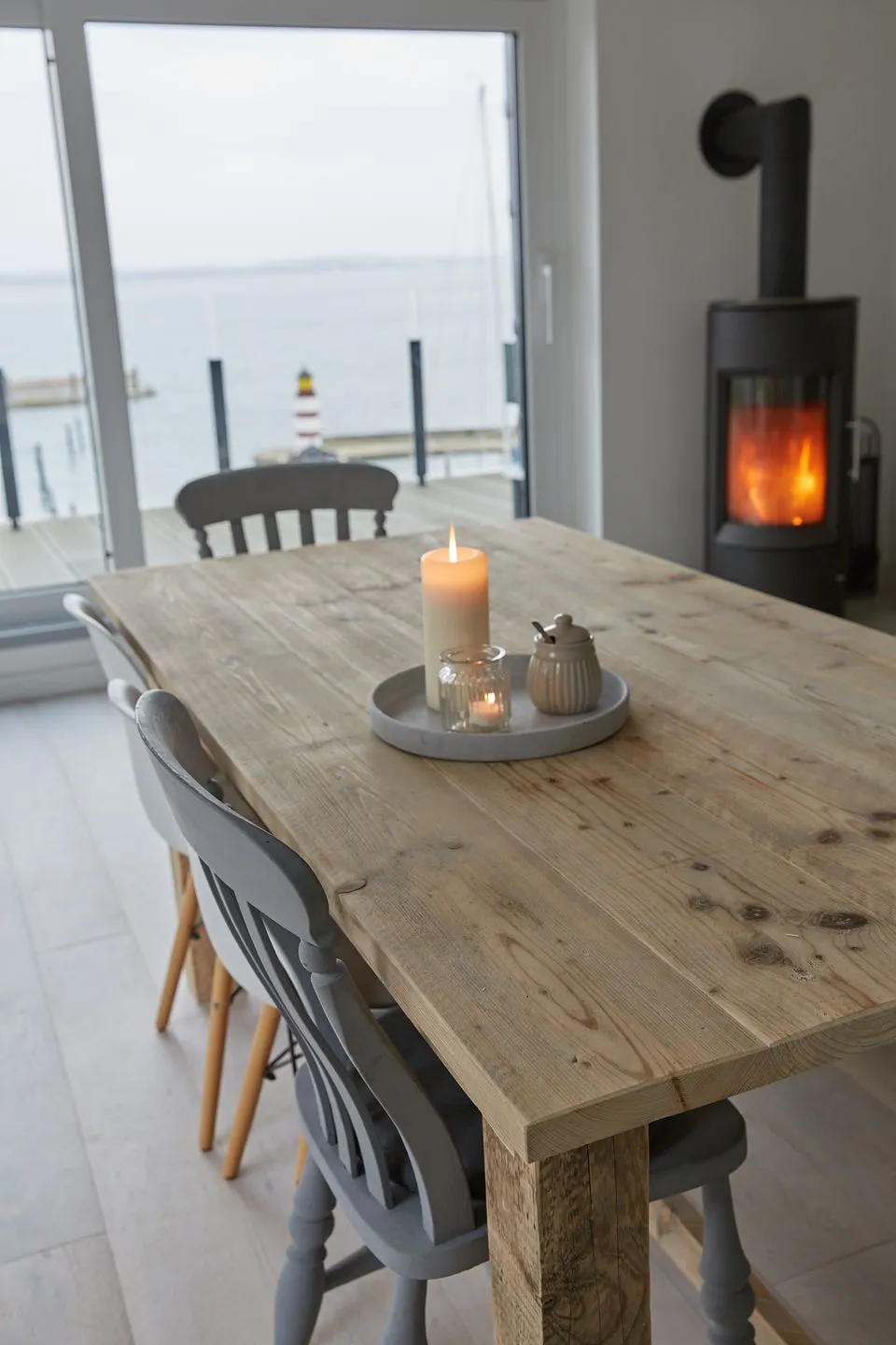 Entspannt Urlauben am Wasser: Ferienhaus "Schuppen 23" für bis zu vier Personen! Stexwig - Kamin-/Ofen