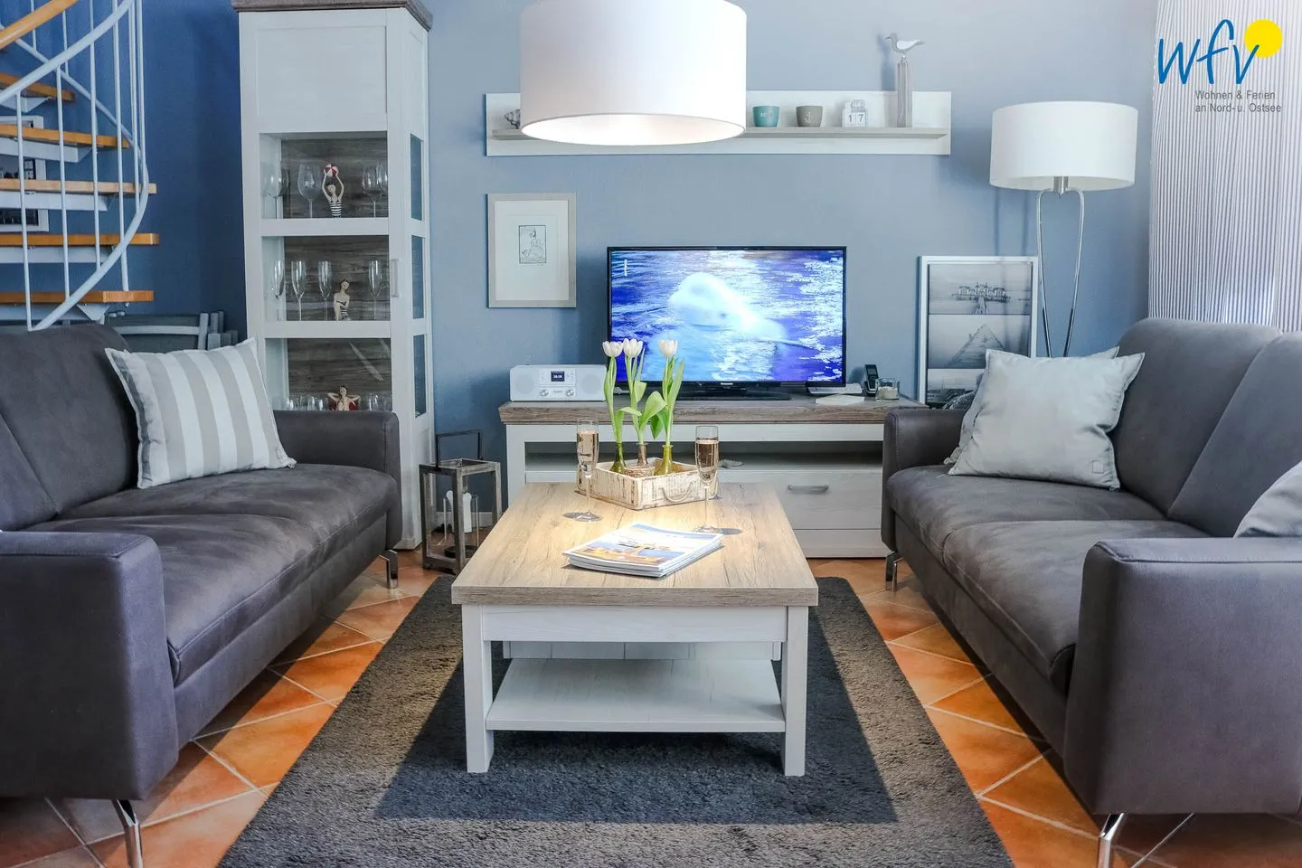 Ferienpark Seedorf Fischerhaus - Ferienwohnung 12 Rügen - Sellin - Wohnzimmer