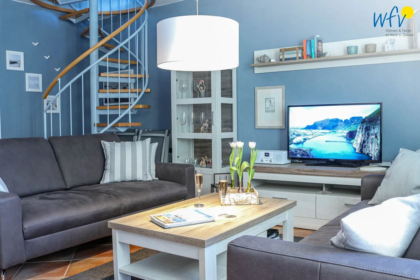 Ferienpark Seedorf Fischerhaus - Ferienwohnung 12 Rügen - Sellin - Wohnzimmer