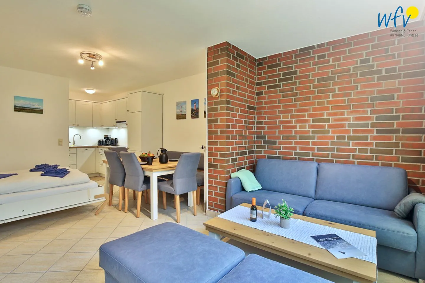 Ferienhaus Nikolausstraße 3B Ferienwohnung ,,Inseltraum'' Wangerooge - Wohnzimmer