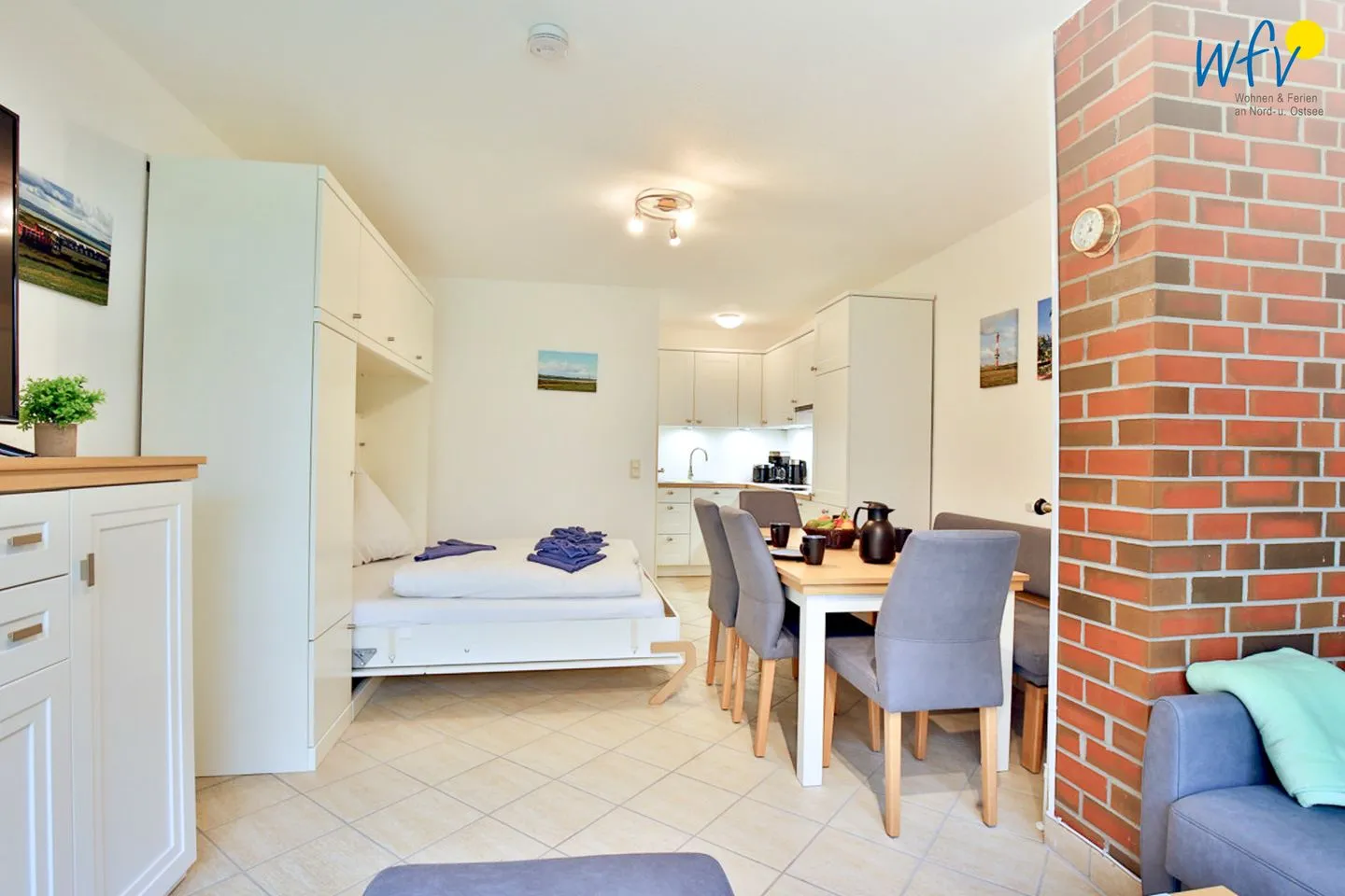 Ferienhaus Nikolausstraße 3B Ferienwohnung ,,Inseltraum'' Wangerooge - Wohnzimmer