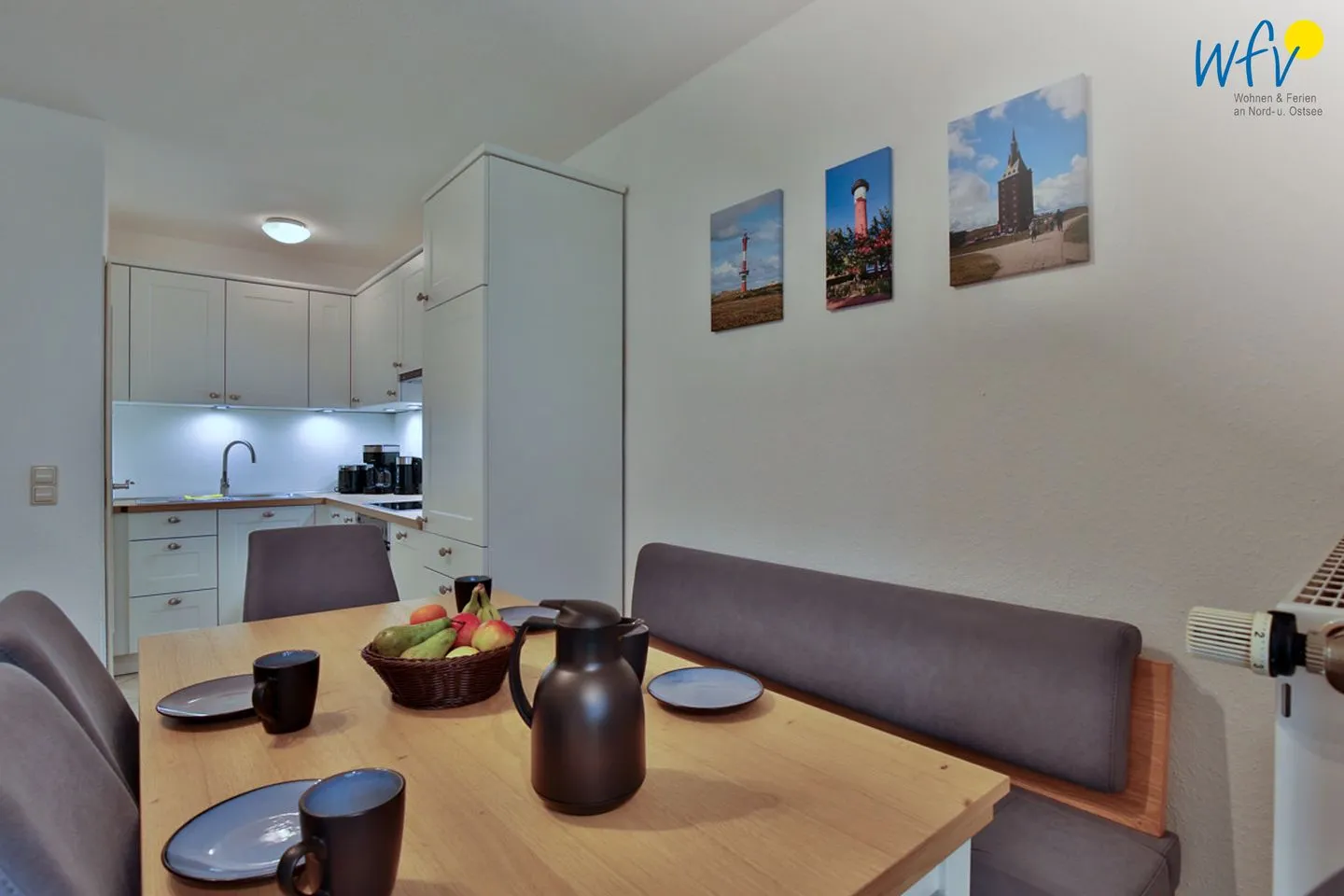 Ferienhaus Nikolausstraße 3B Ferienwohnung ,,Inseltraum'' Wangerooge - Küche / Küchenzeile