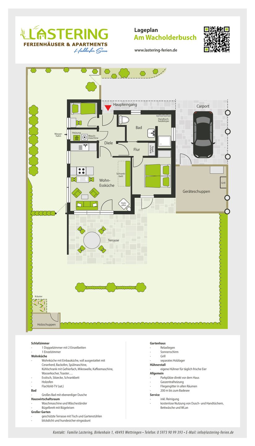 Wacholderbusch - Lastering Ferienhäuser & Apartments Haddorf - Grundriss