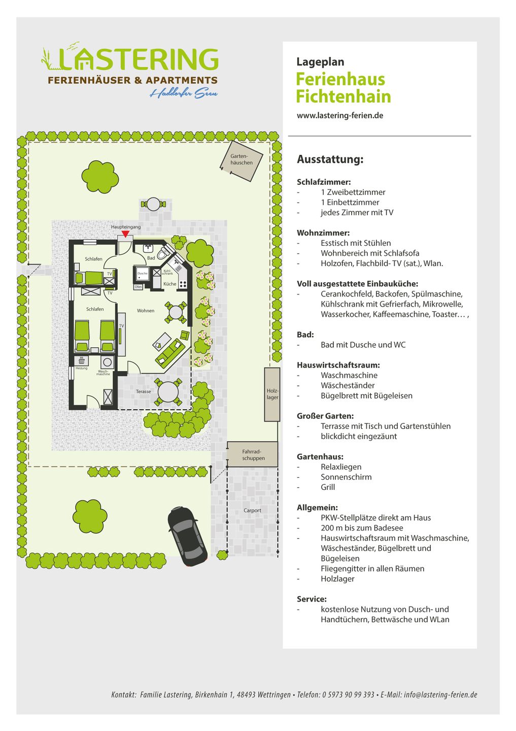 Fichtenhain - Lastering Ferienhäuser & Apartments Haddorf - Grundriss