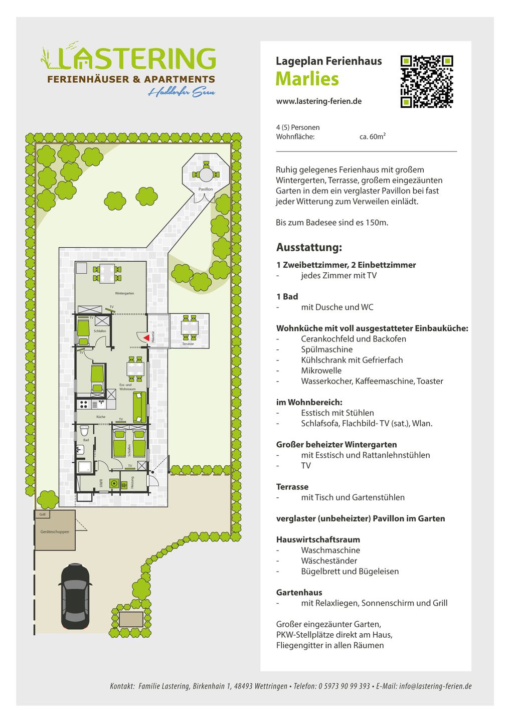 Marlies - Lastering Ferienhäuser & Apartments Haddorf - Grundriss