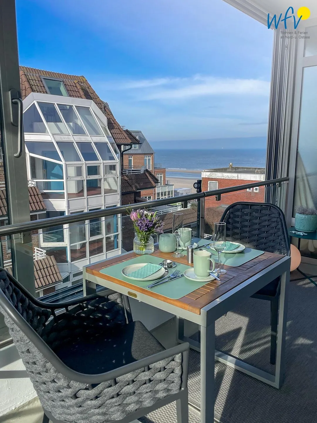 Haus Poseidon Ferienwohnung 4.1 Wangerooge - Balkon