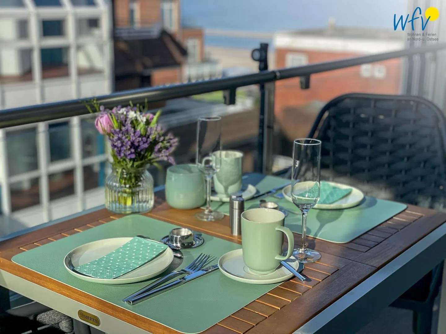 Haus Poseidon Ferienwohnung 4.1 Wangerooge - Balkon