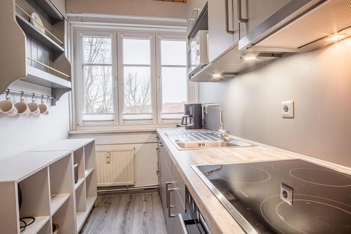 Ferienwohnung Fernweh & Flut Pellworm Pellworm - Küche / Küchenzeile