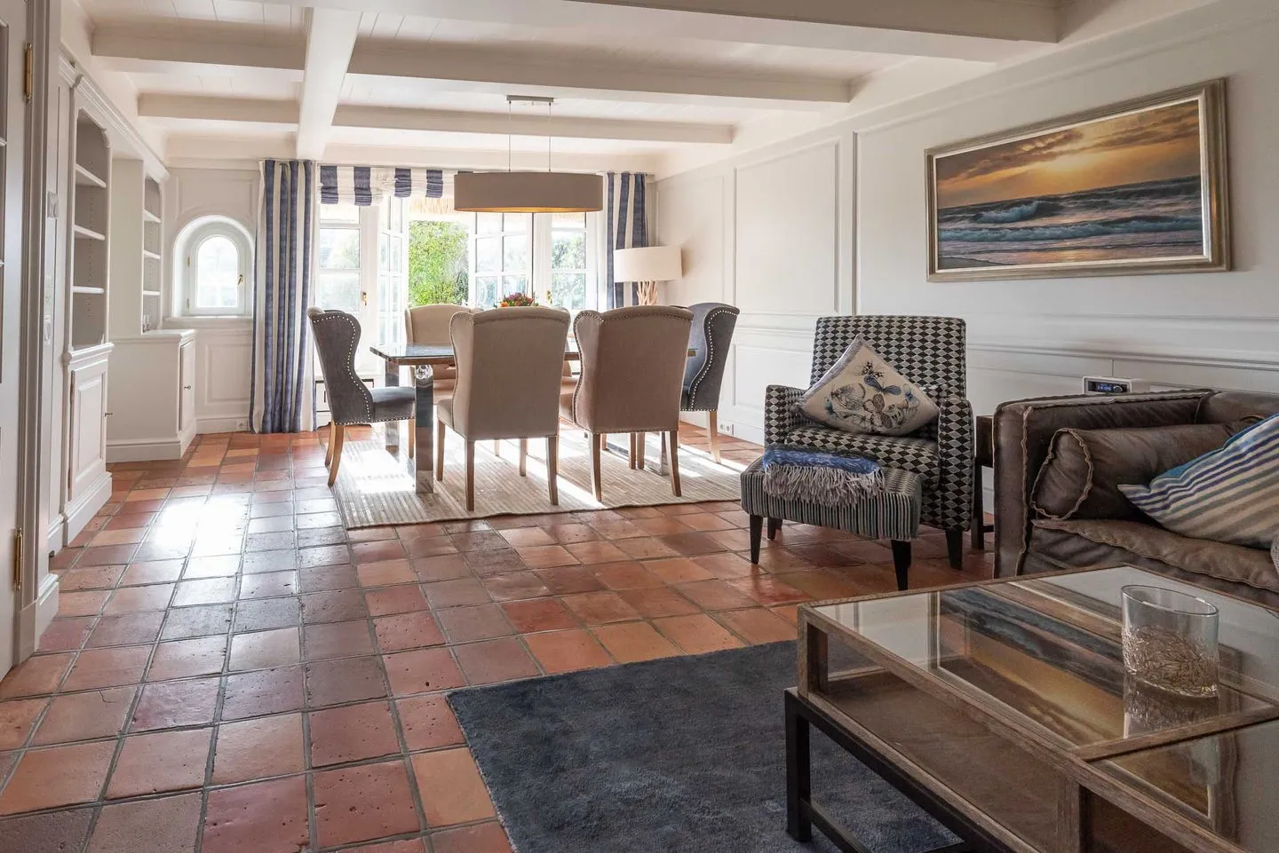 Rosenhaus unter Reet Kampen - Wohnzimmer