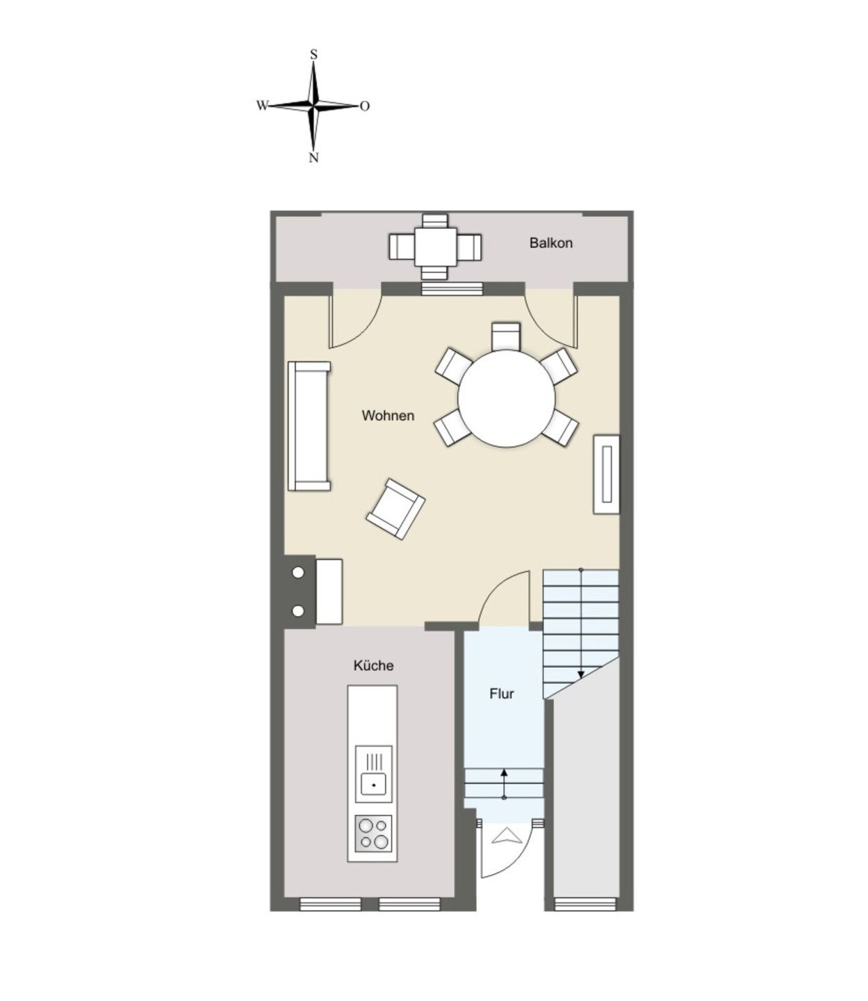  Appartement Deichnest Juist - Grundriss