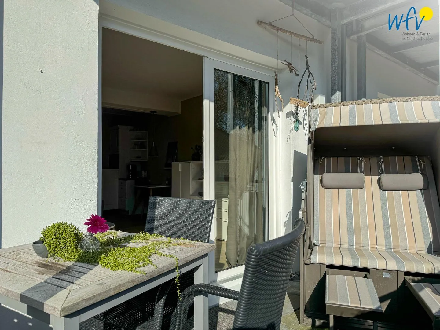 Haus Bahnhofstraße 11a Ferienwohnung 7 Wangerooge - Balkon